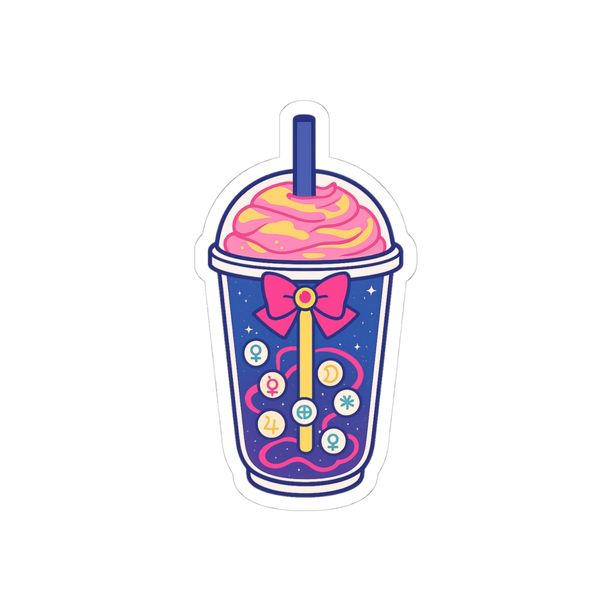 Sailor Moon Boba Sticker | Cute Chibi Vinyl Decal - alternate angle 1, merchandise