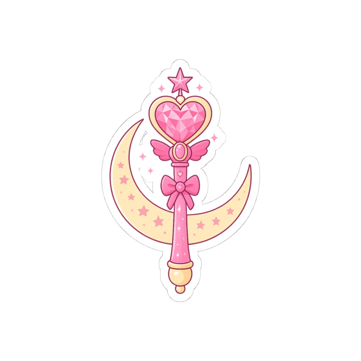 Sailor Mini Moon Wand Sticker | Kawaii Anime Vinyl Decal - alternate angle 1, merchandise