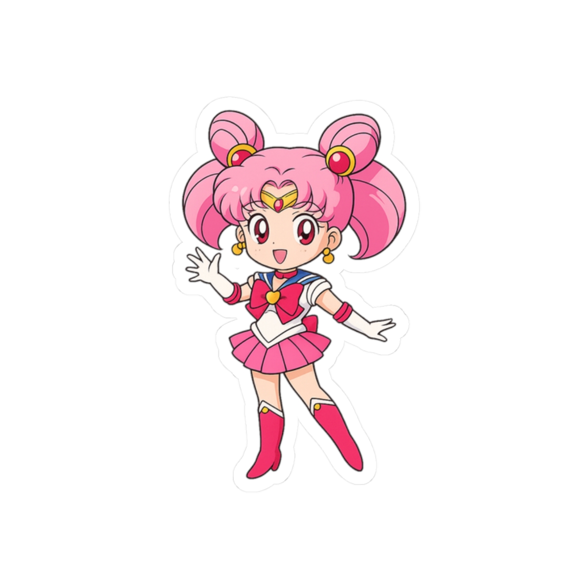 Sailor Chibi Moon Sticker | Cute Chibi Vinyl Decal - alternate angle 3, merchandise